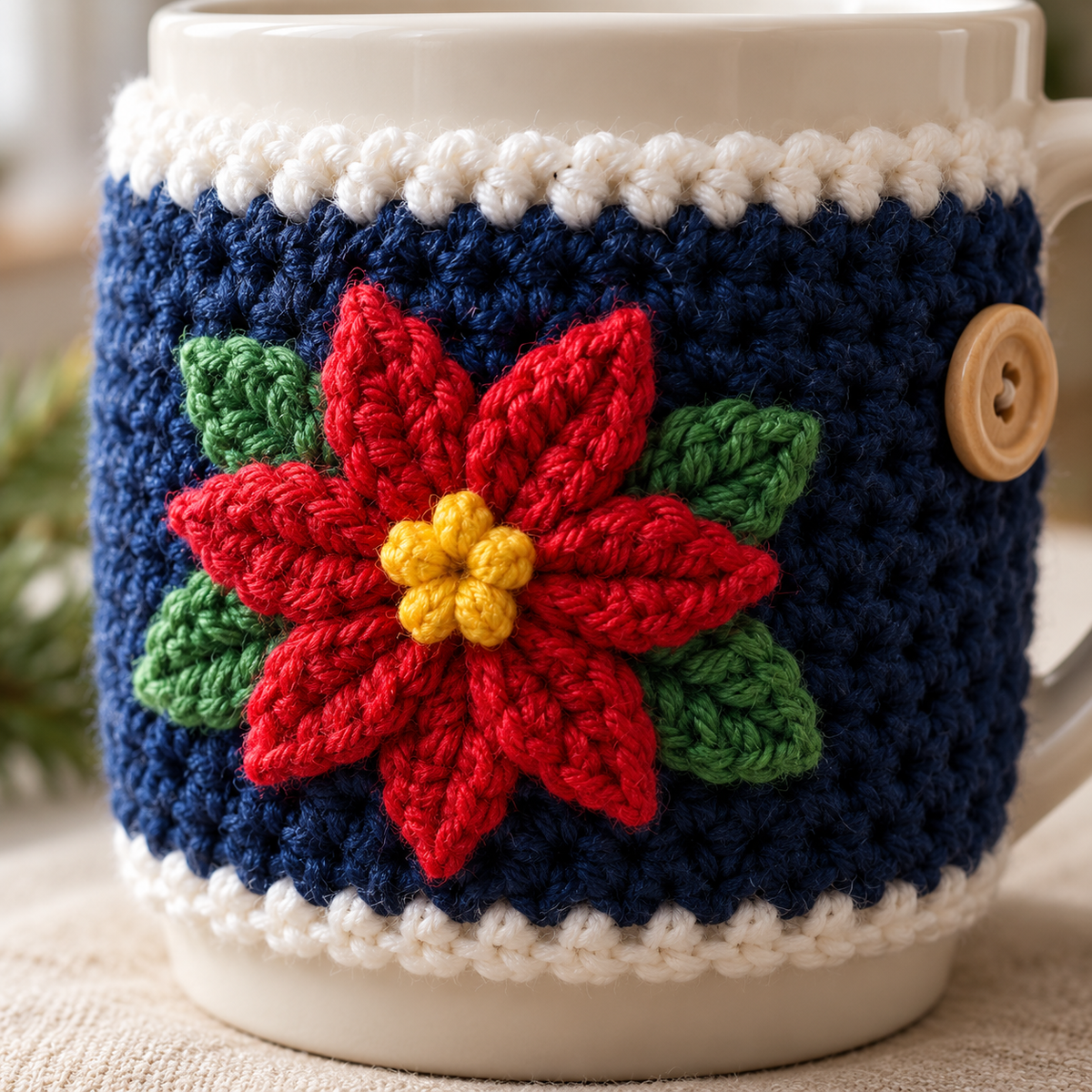 10 Christmas Mug Cozy Crochet Patterns PDF – Beginner Holiday Bundle