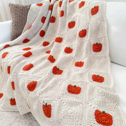 Pumpkin Granny Square Blanket Crochet Pattern PDF – Fall Blanket