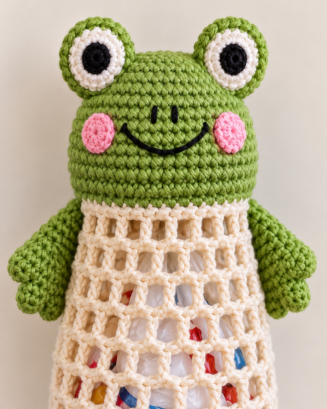 Crochet Animal Bag Holder Pattern PDF – Hanging Plastic Bag Dispenser