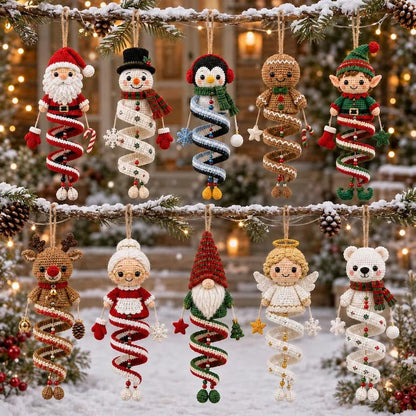 10 Christmas Spiral Ornament Crochet Patterns PDF – Holiday Bundle