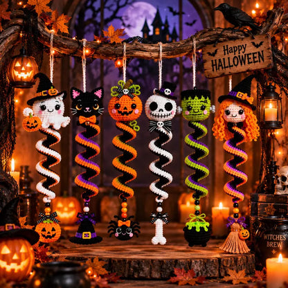 6-in-1 Halloween Spiral Ornament Crochet Pattern Bundle PDF
