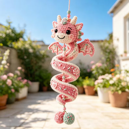 5-in-1 Crochet Spiral Dragon Pattern Bundle – Hanging Dragon PDF