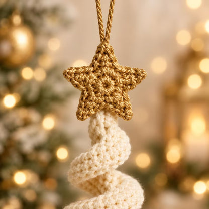 Spiral Crochet Christmas Tree Ornament Pattern PDF