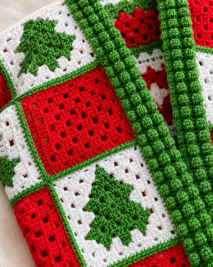 Christmas Crochet Cardigan Pattern PDF – Beginner Holiday Sweater
