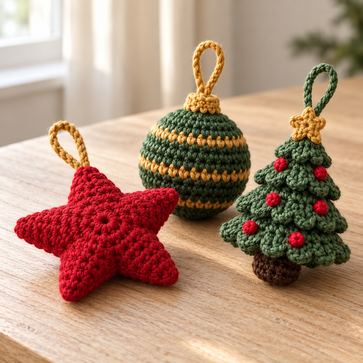 15 Christmas Crochet Ornament Patterns Bundle PDF – Amigurumi Tree Decor