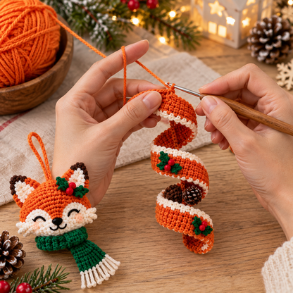 Christmas Spiral Ornaments Crochet Pattern Bundle PDF – Snowman & Santa