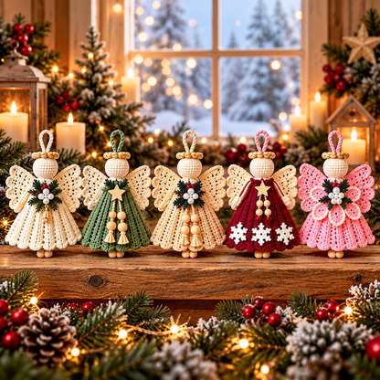 5 Crochet Angel Ornament Patterns Bundle, Christmas Angel Amigurumi PDF, Tree Decorations