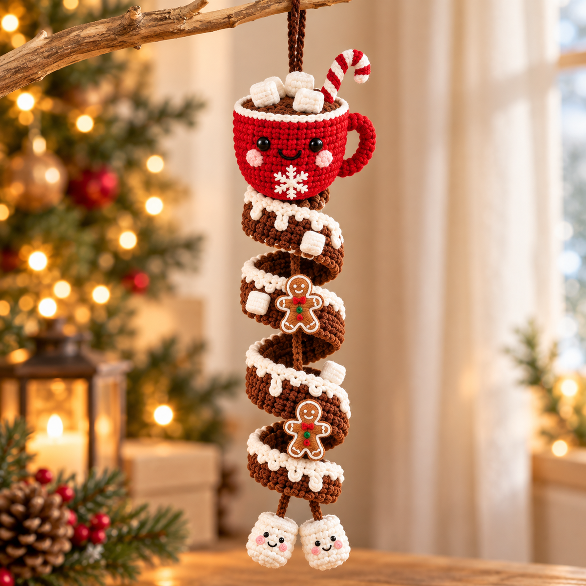 Christmas Spiral Ornaments Crochet Pattern Bundle PDF – Snowman & Santa