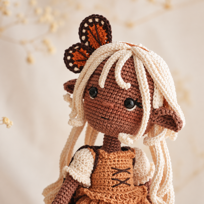 Mona Little Elf Crochet Pattern PDF – Butterfly Amigurumi Doll