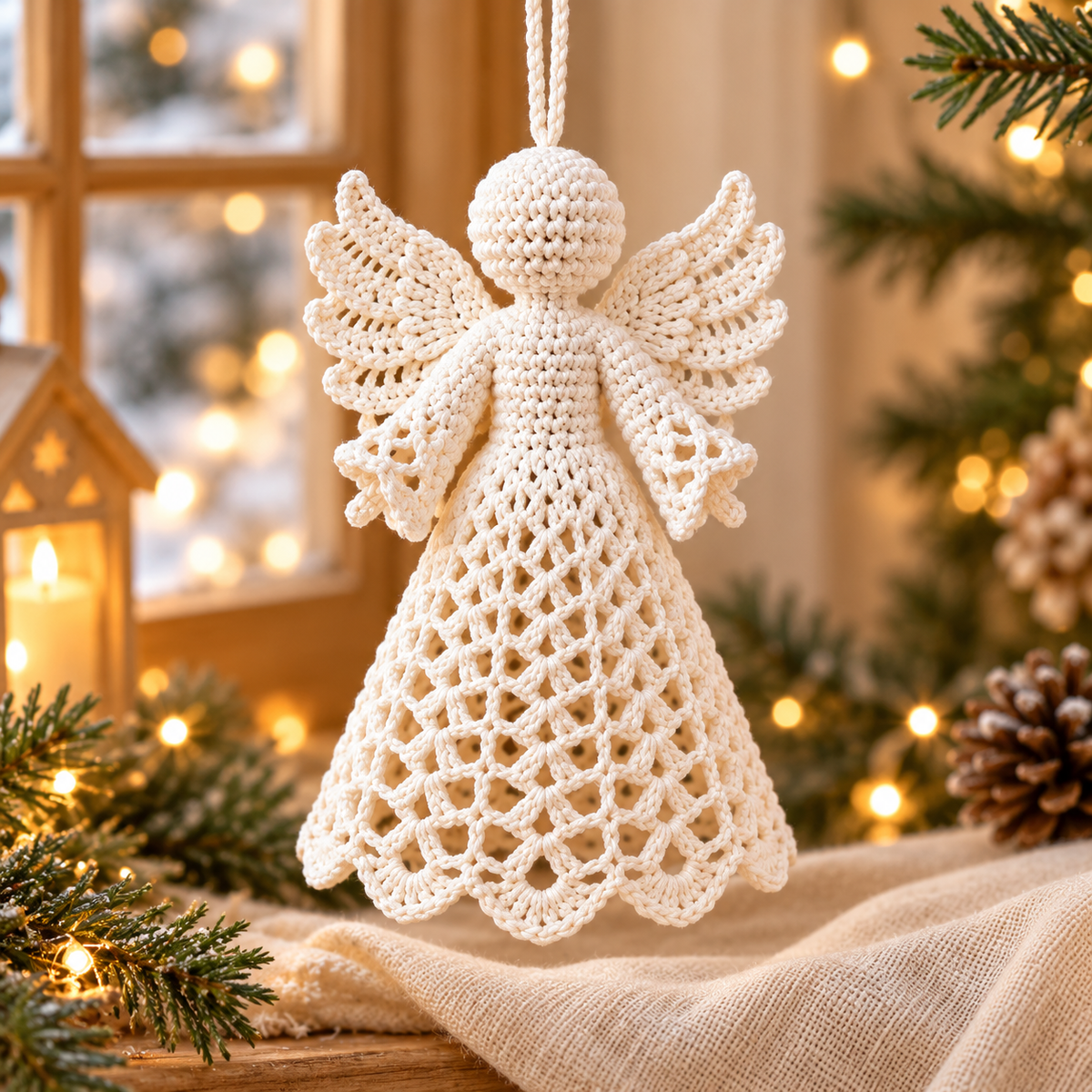 3 Crochet Angel Ornament Patterns PDF – Christmas Tree Decor Bundle