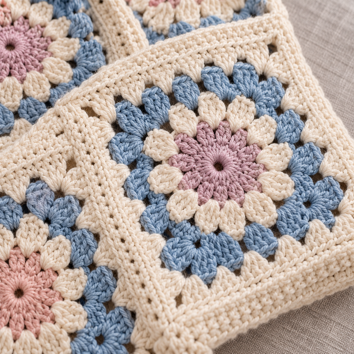 Floral Granny Square Cardigan Crochet Pattern PDF – Boho Flower Sweater