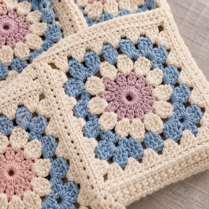 Floral Granny Square Cardigan Crochet Pattern PDF – Boho Flower Sweater