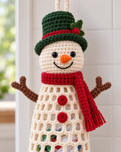 Crochet Animal Bag Holder Pattern PDF – Hanging Plastic Bag Dispenser