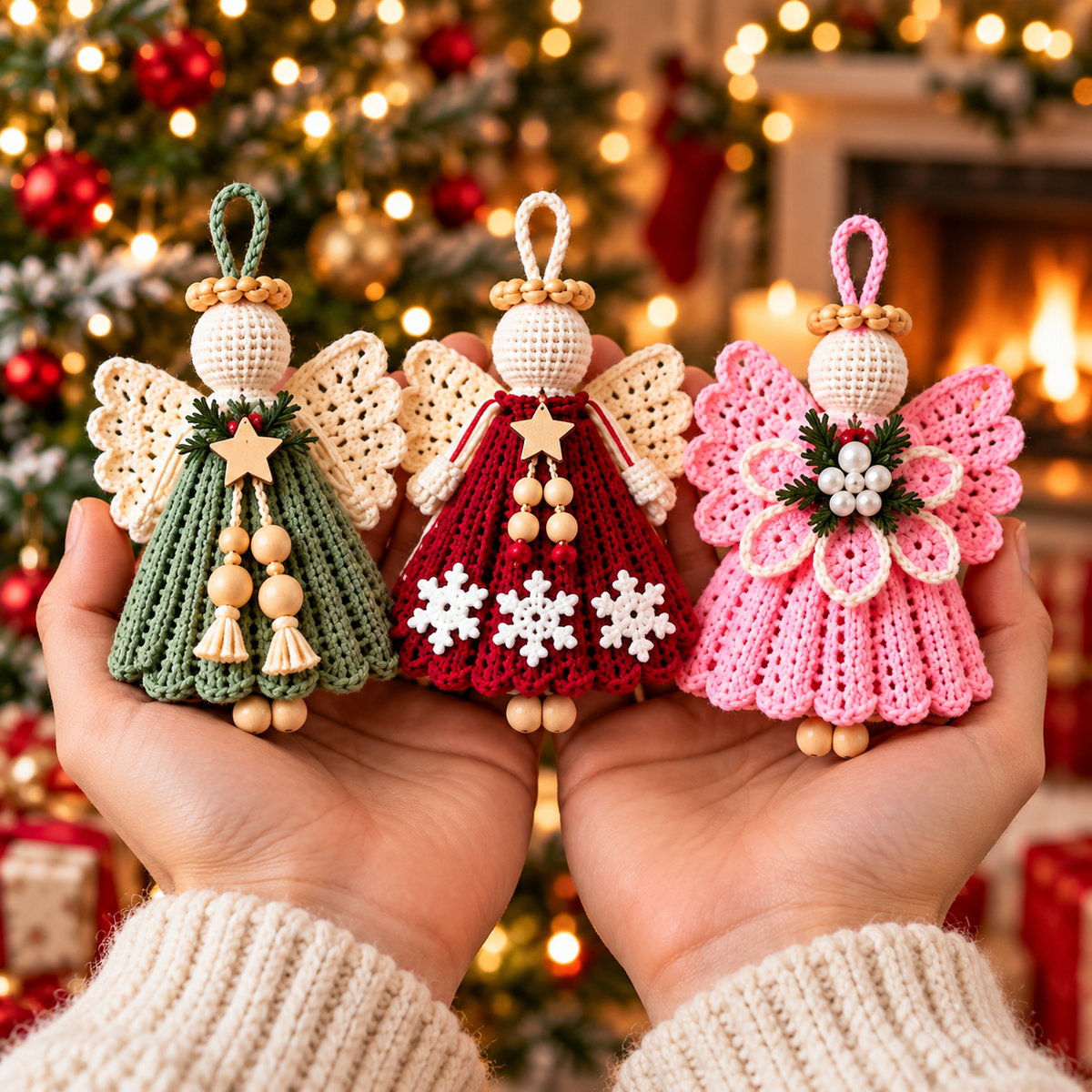 5 Crochet Angel Ornament Patterns Bundle, Christmas Angel Amigurumi PDF, Tree Decorations