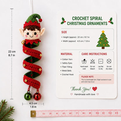 6 Christmas Spiral Ornaments Crochet Bundle Pattern Bundle, 6 Spiral Spinning Craft PDF, Home Decor