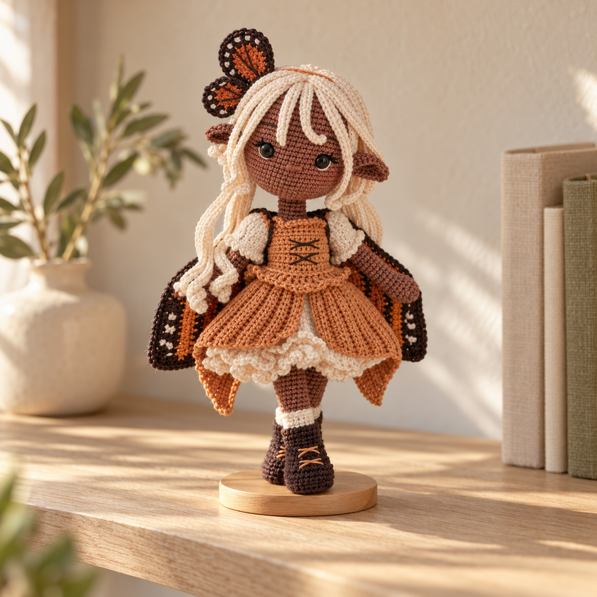 Mona Little Elf Crochet Pattern PDF – Butterfly Amigurumi Doll