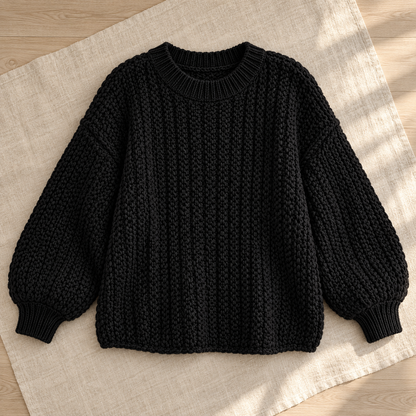 Oversized Crochet Sweater Pattern PDF – Beginner Textured Pullover