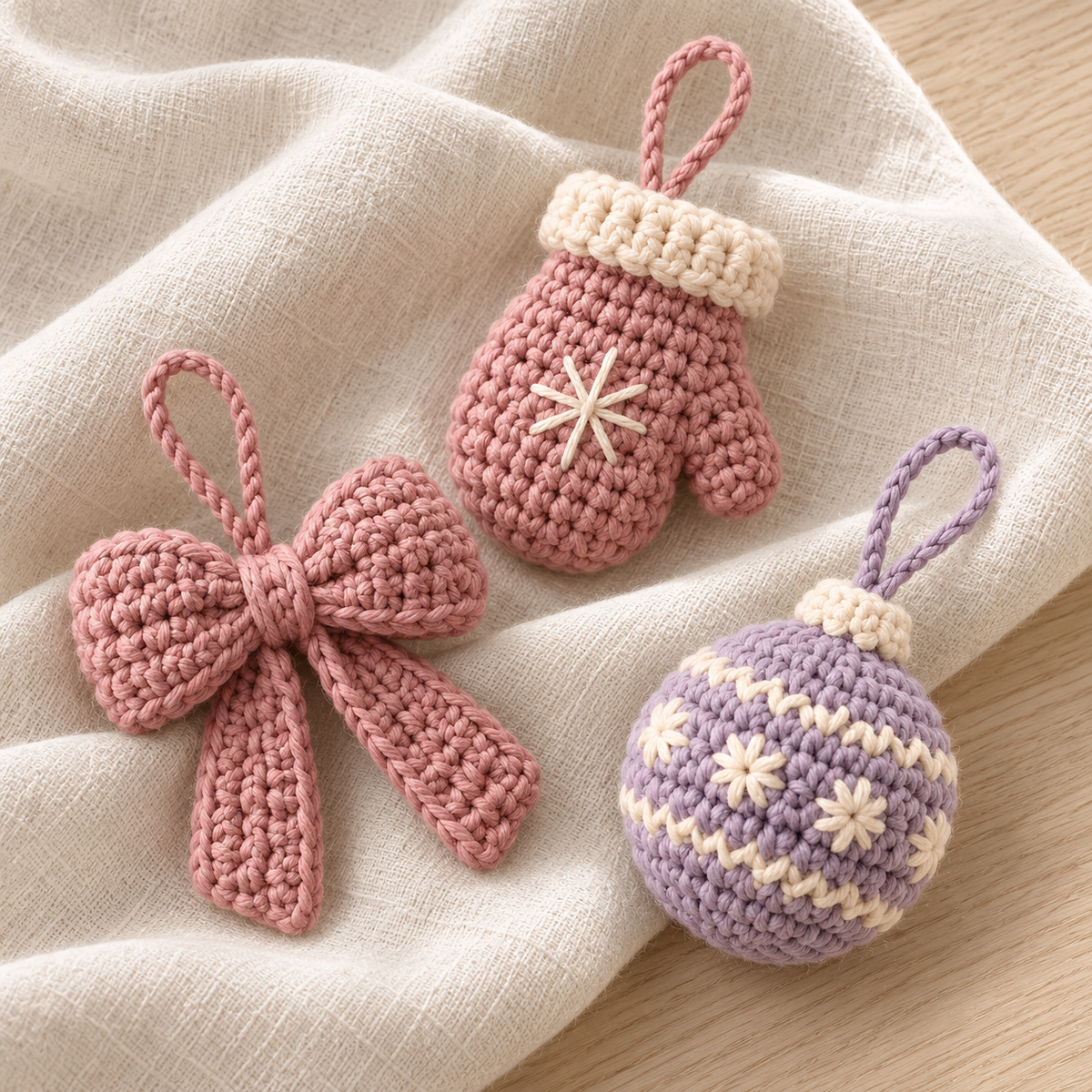 15 Christmas Crochet Ornament Patterns Bundle PDF – Amigurumi Tree Decor