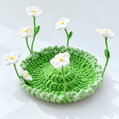 9-in-1 Pop Up Flower Coaster Crochet Pattern PDF – Floral & Holiday Designs