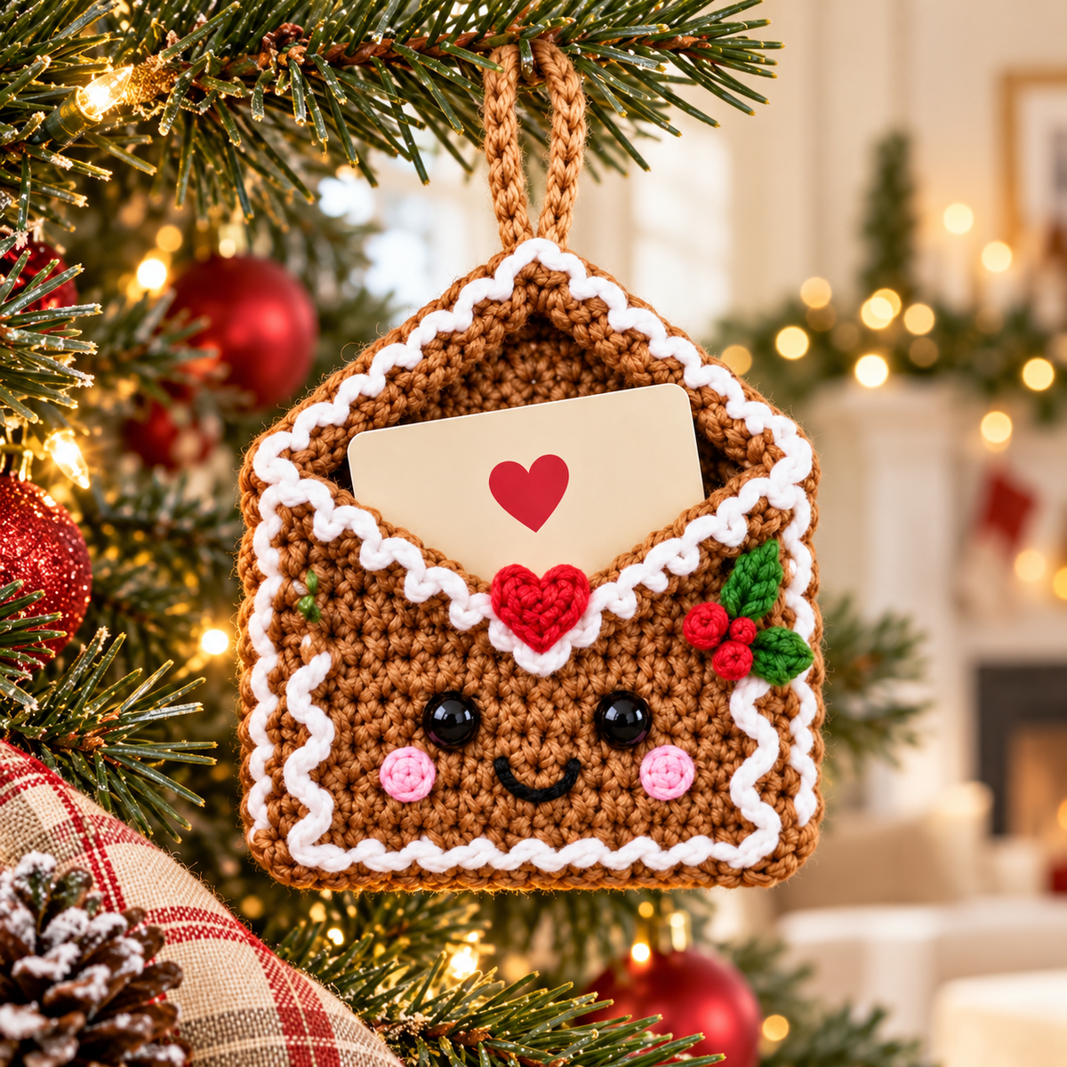 8 Christmas Gift Card Holder Crochet Patterns PDF – Ornament Bundle