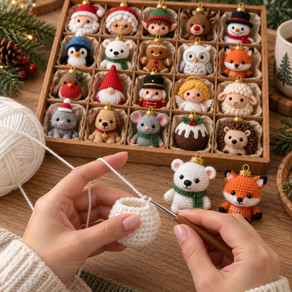 20 Christmas Ornament Crochet Patterns PDF – Beginner Amigurumi Baubles Bundle