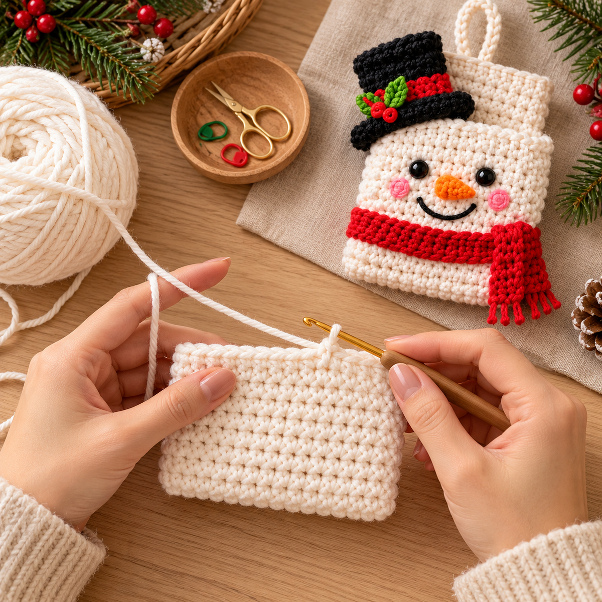 8 Christmas Gift Card Holder Crochet Patterns PDF – Ornament Bundle
