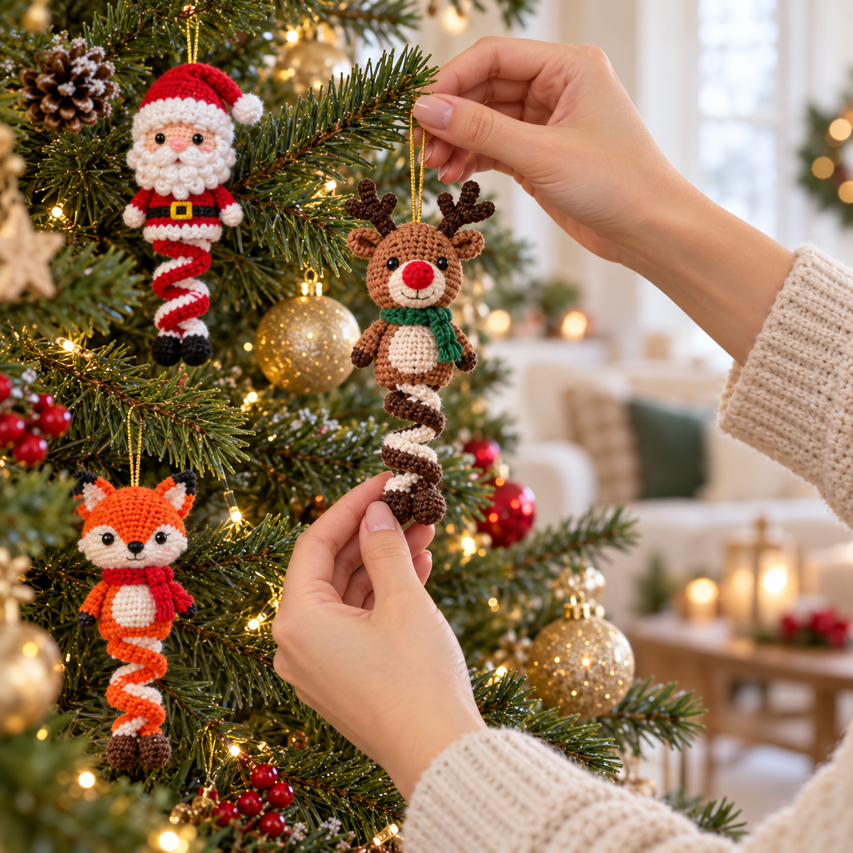 15 Christmas Spiral Ornaments Crochet Pattern Bundle PDF – Amigurumi Decorations