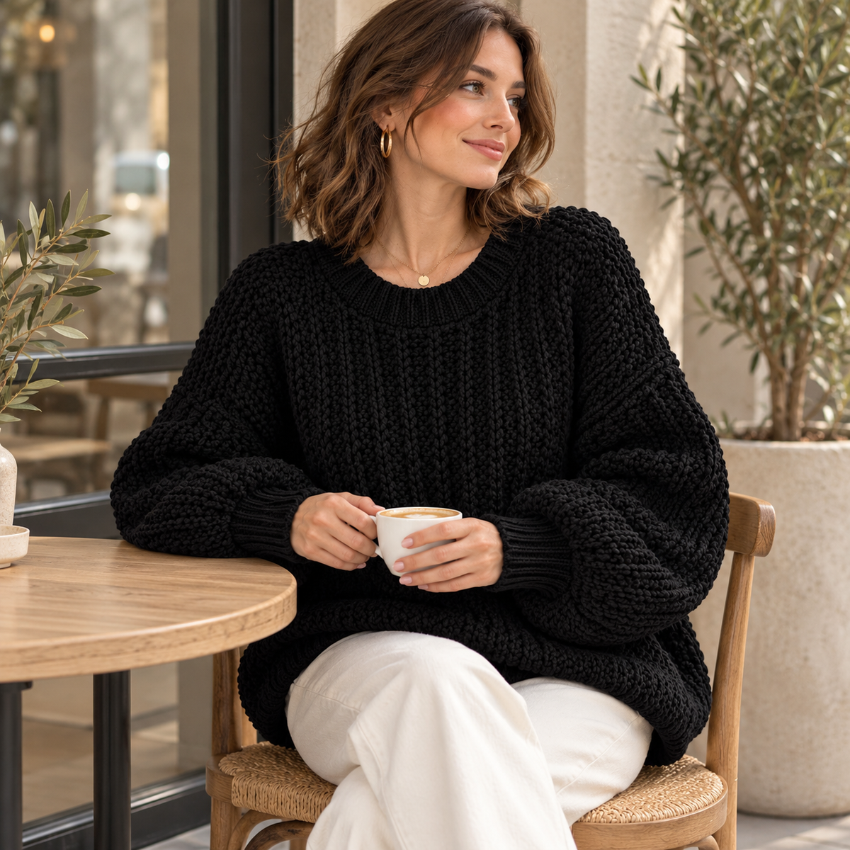 Oversized Crochet Sweater Pattern PDF – Beginner Textured Pullover