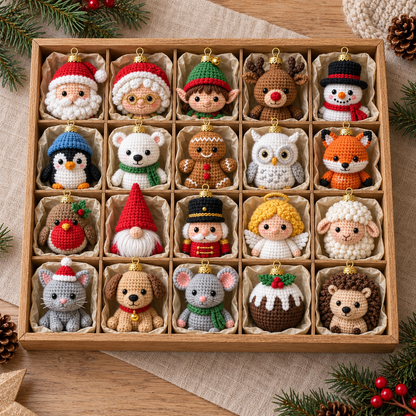 20 Christmas Ornament Crochet Patterns PDF – Beginner Amigurumi Baubles Bundle