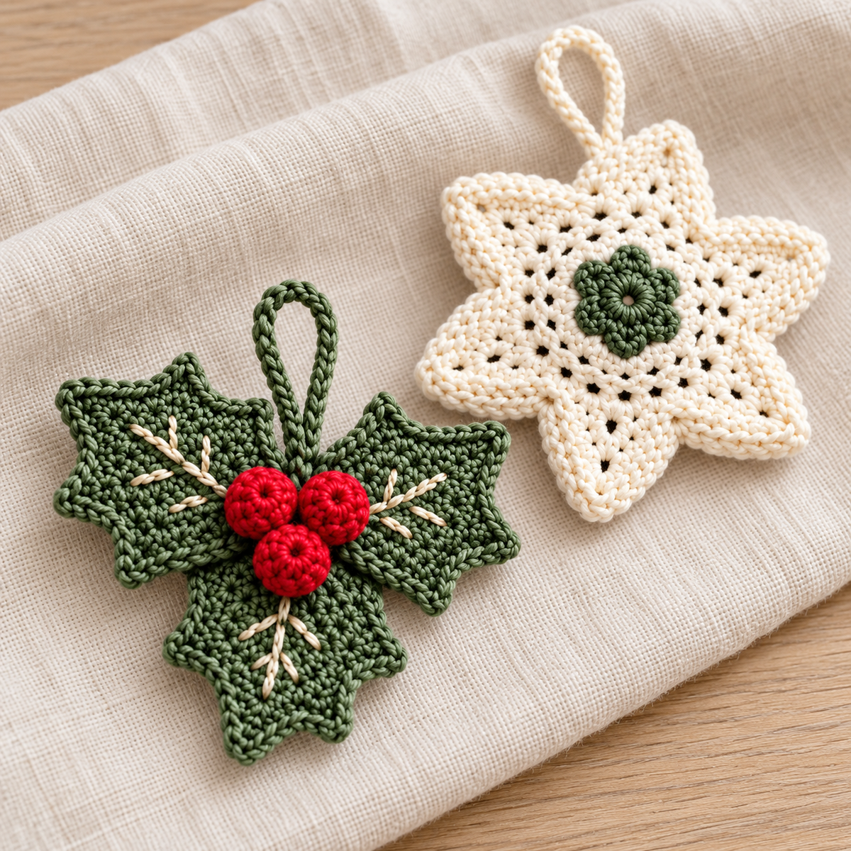 10 Christmas Crochet Ornament Patterns Bundle PDF – Holiday Tree Decor