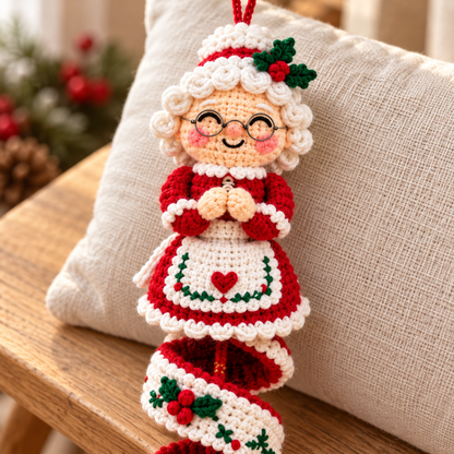 Christmas Spiral Ornaments Crochet Pattern Bundle PDF – Snowman & Santa