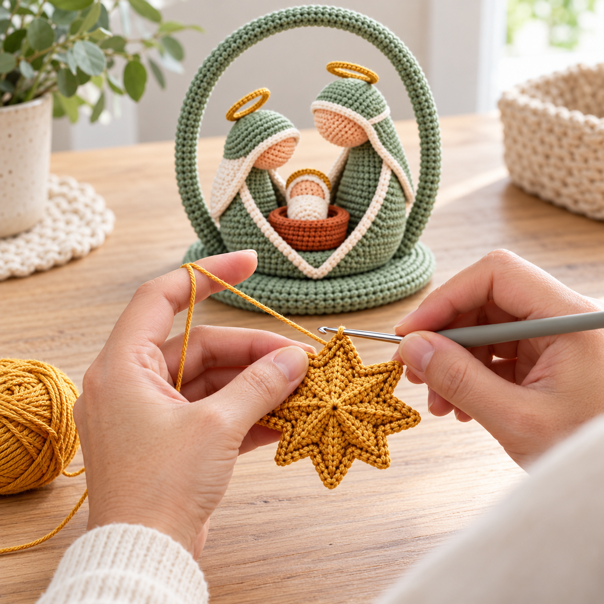 Crochet Nativity Scene Pattern PDF – Holy Family Amigurumi Set