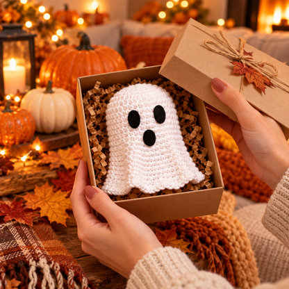 Surprise Halloween Ghost Crochet Pattern PDF | Funny Amigurumi Ghost with Removable Cover