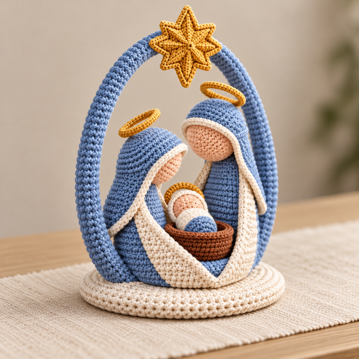 Crochet Nativity Scene Pattern PDF – Holy Family Amigurumi Set