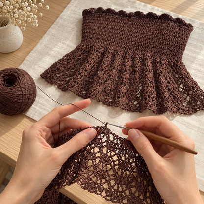 Aira Lace Top Tutorial – Made-to-Measure Crochet Top Pattern PDF
