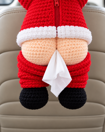 Funny Santa Tissue Holder Crochet Pattern PDF – Christmas Car Decor