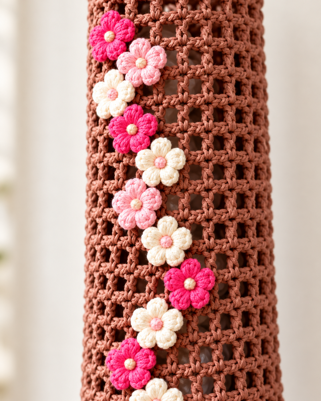 Crochet Plastic Bag Holder Pattern PDF – Floral Hanging Bag Dispenser