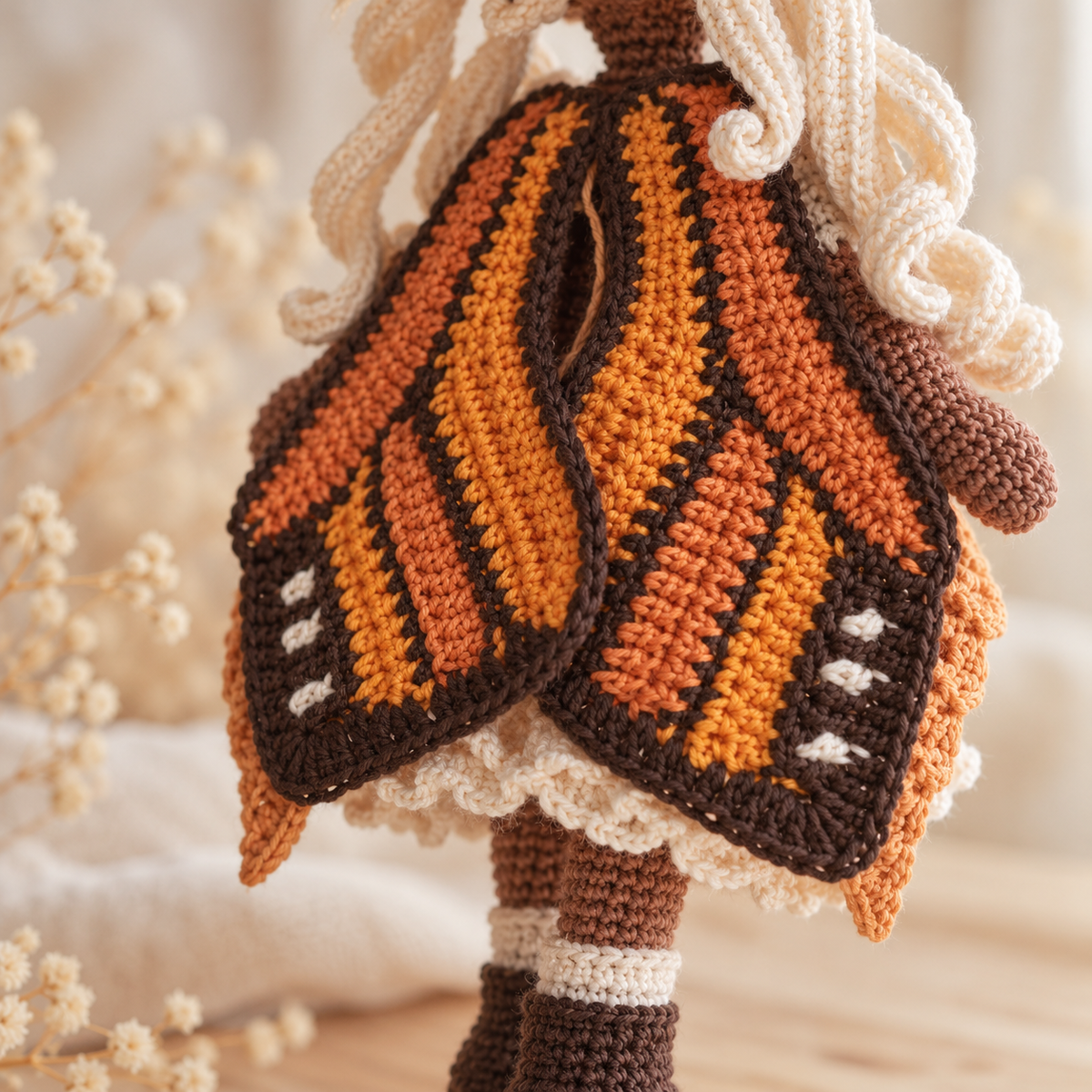 Mona Little Elf Crochet Pattern PDF – Butterfly Amigurumi Doll