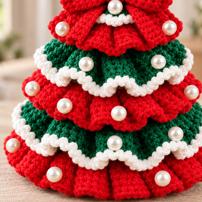 5-in-1 Christmas Tree Crochet Pattern Bundle PDF – Reindeer, Snowman & More