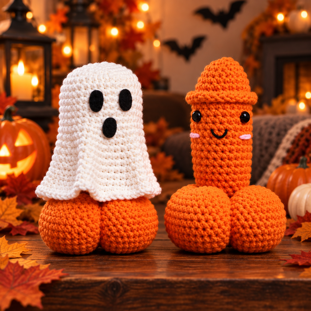 Surprise Halloween Ghost Crochet Pattern PDF | Funny Amigurumi Ghost with Removable Cover