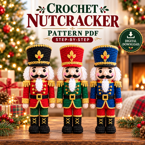 Crochet Nutcracker Pattern – Christmas Soldier Amigurumi PDF