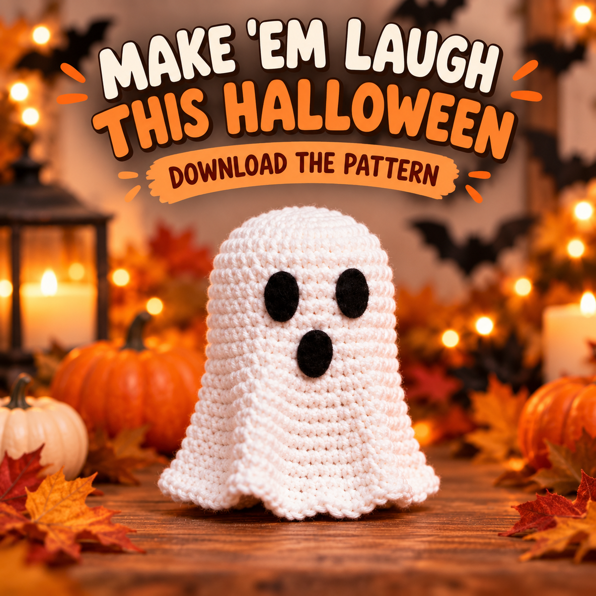 Surprise Halloween Ghost Crochet Pattern PDF | Funny Amigurumi Ghost with Removable Cover