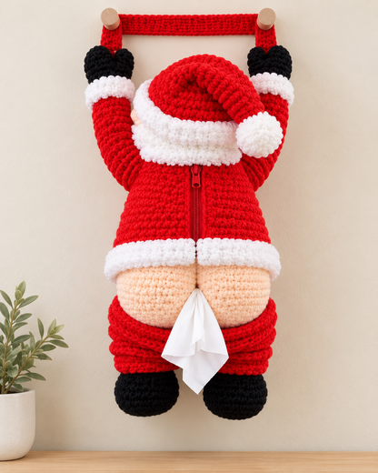Funny Santa Tissue Holder Crochet Pattern PDF – Christmas Car Decor