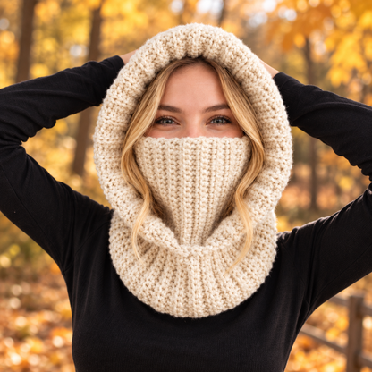 Crochet Balaclava Hooded Cowl Pattern PDF – Adult & Child Sizes