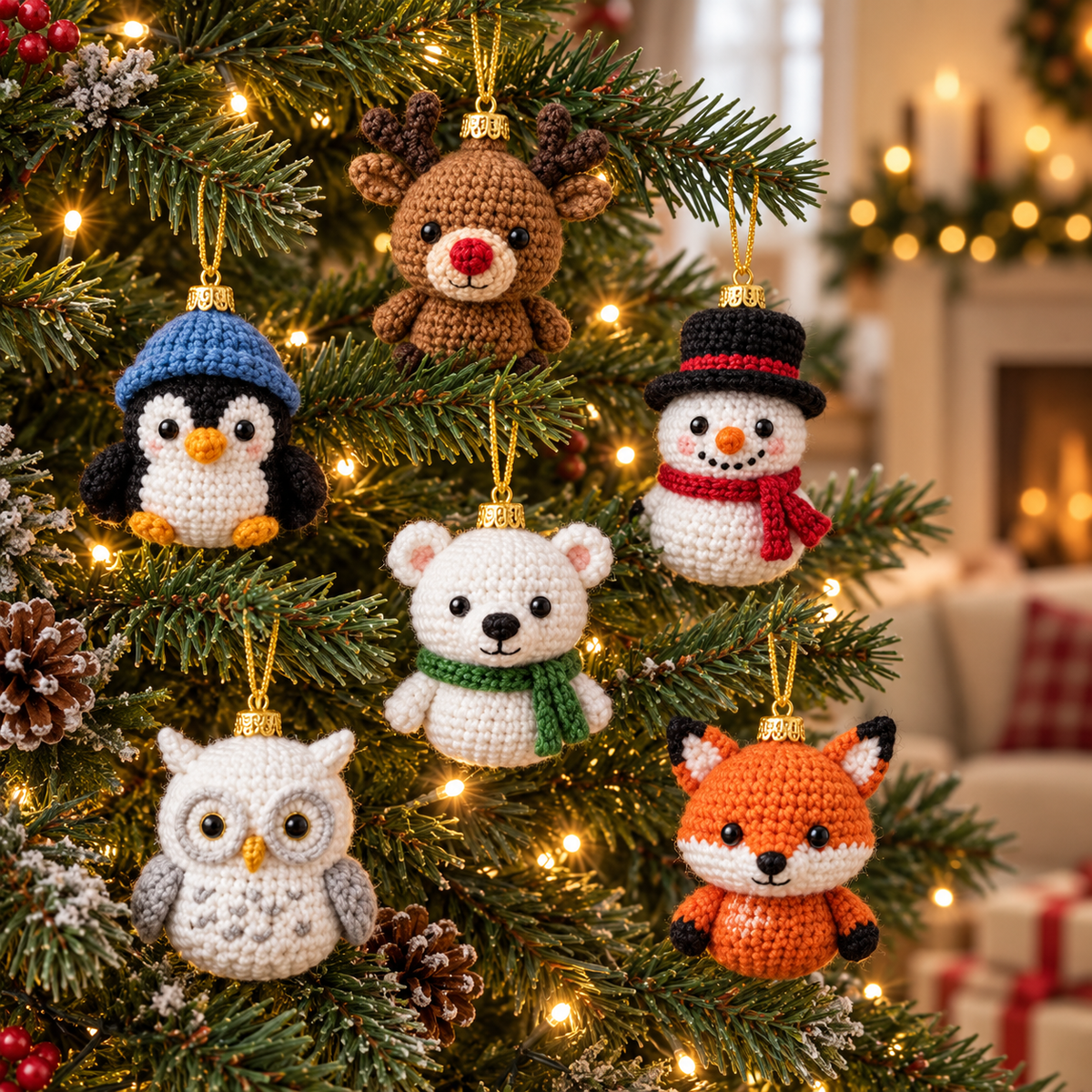 20 Christmas Ornament Crochet Patterns PDF – Beginner Amigurumi Baubles Bundle