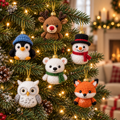 20 Christmas Ornament Crochet Patterns PDF – Beginner Amigurumi Baubles Bundle