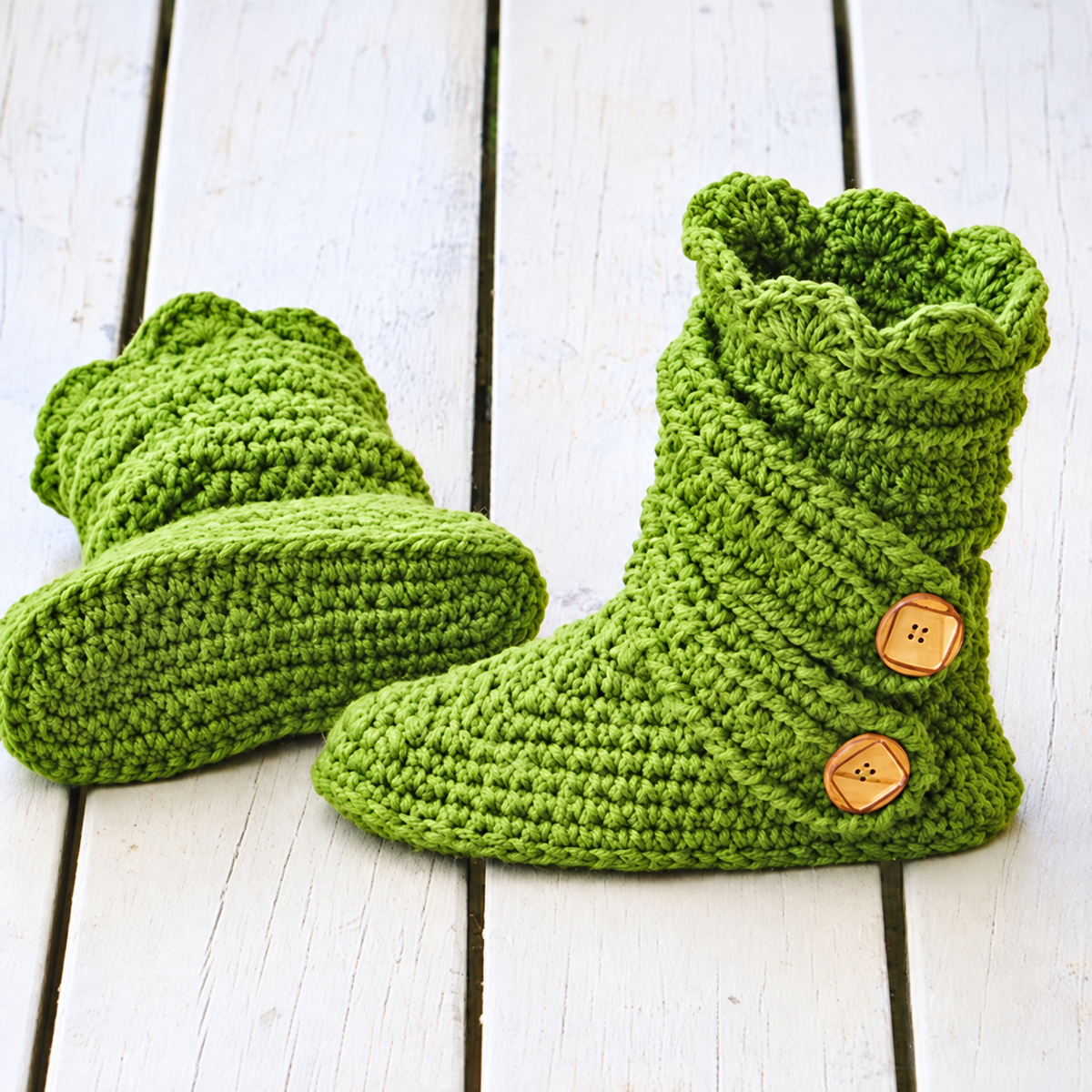 Crochet Slipper Boots Pattern PDF – Cozy Women's House Slippers