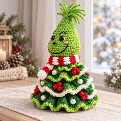 5-in-1 Christmas Tree Crochet Pattern Bundle PDF – Reindeer, Snowman & More