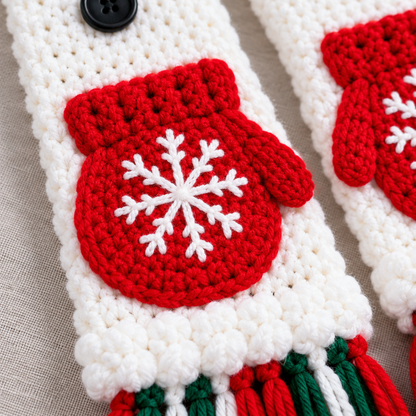 Christmas Hooded Scarf Crochet Pattern Bundle PDF – 4 Holiday Characters