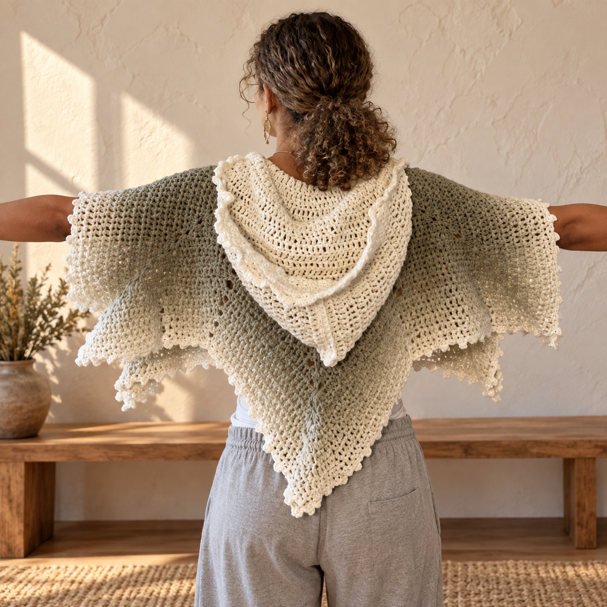Crochet Leaf Poncho Pattern PDF, Whimsical Fall Poncho, Renaissance Faire Costume